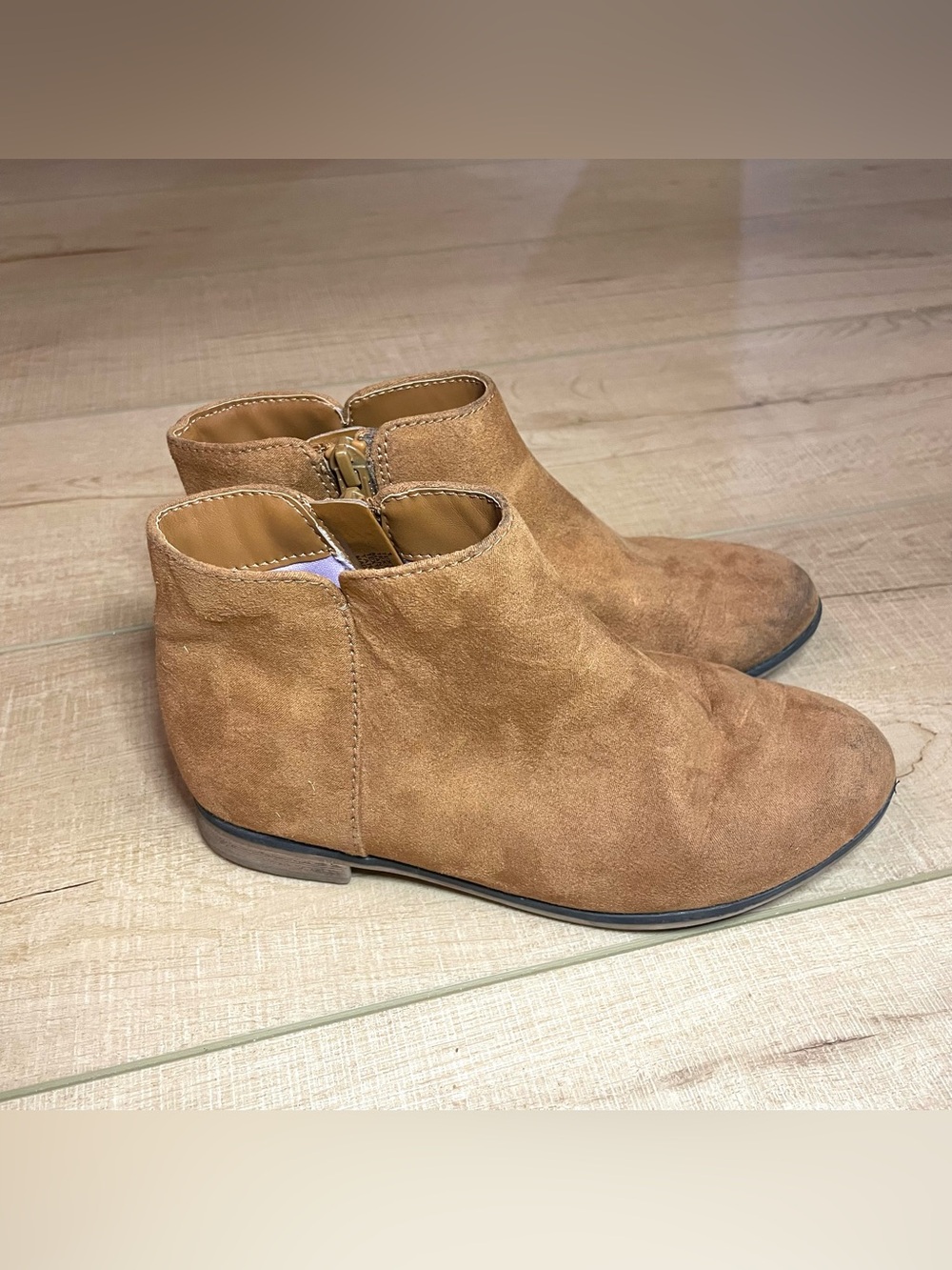 Cat & Jack Girls Ankle Boots in Caramel Tan Size 1